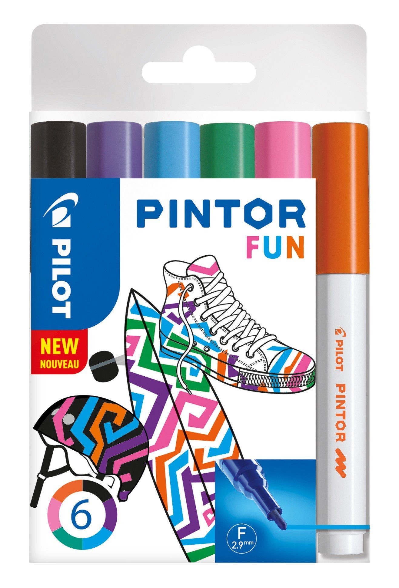 PILOT Pintor PILOT FUN Marker fein Set 6er Marker