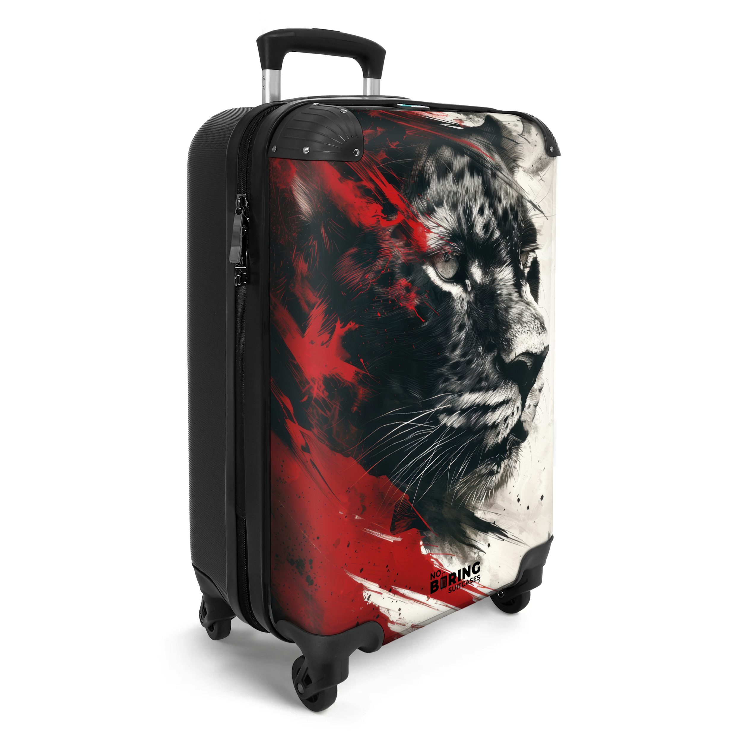 NoBoringSuitcases.com© Hartschalen-Trolley Schwarzer und weißer Panther günstig online kaufen