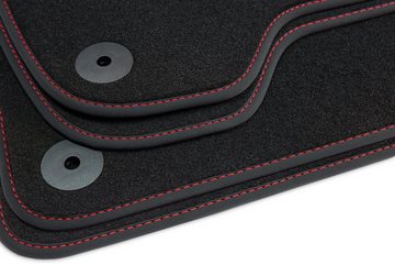 teileplus24 Auto-Fußmatten 104 Velours Fußmatten Set kompatibel mit Skoda Yeti 2009-2017
