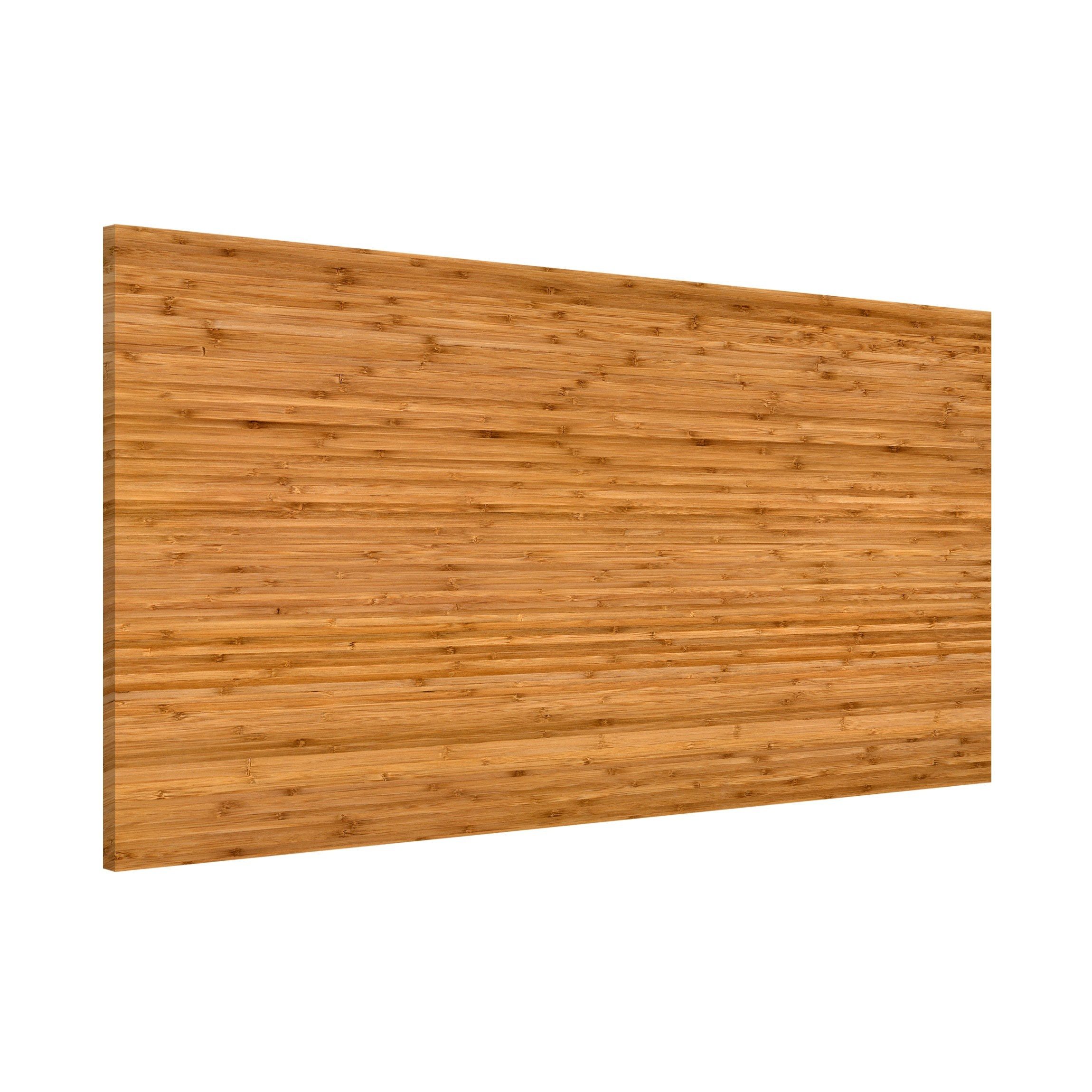 Bilderdepot24 Magnettafel Küche Holzoptik Bambus, (1-tlg., Magnetboard Pinnwand für die Wand - metallische Tafel für Magnete), Magnetwand groß mit Motiv Büro Memoboard magnetisch Hochformat