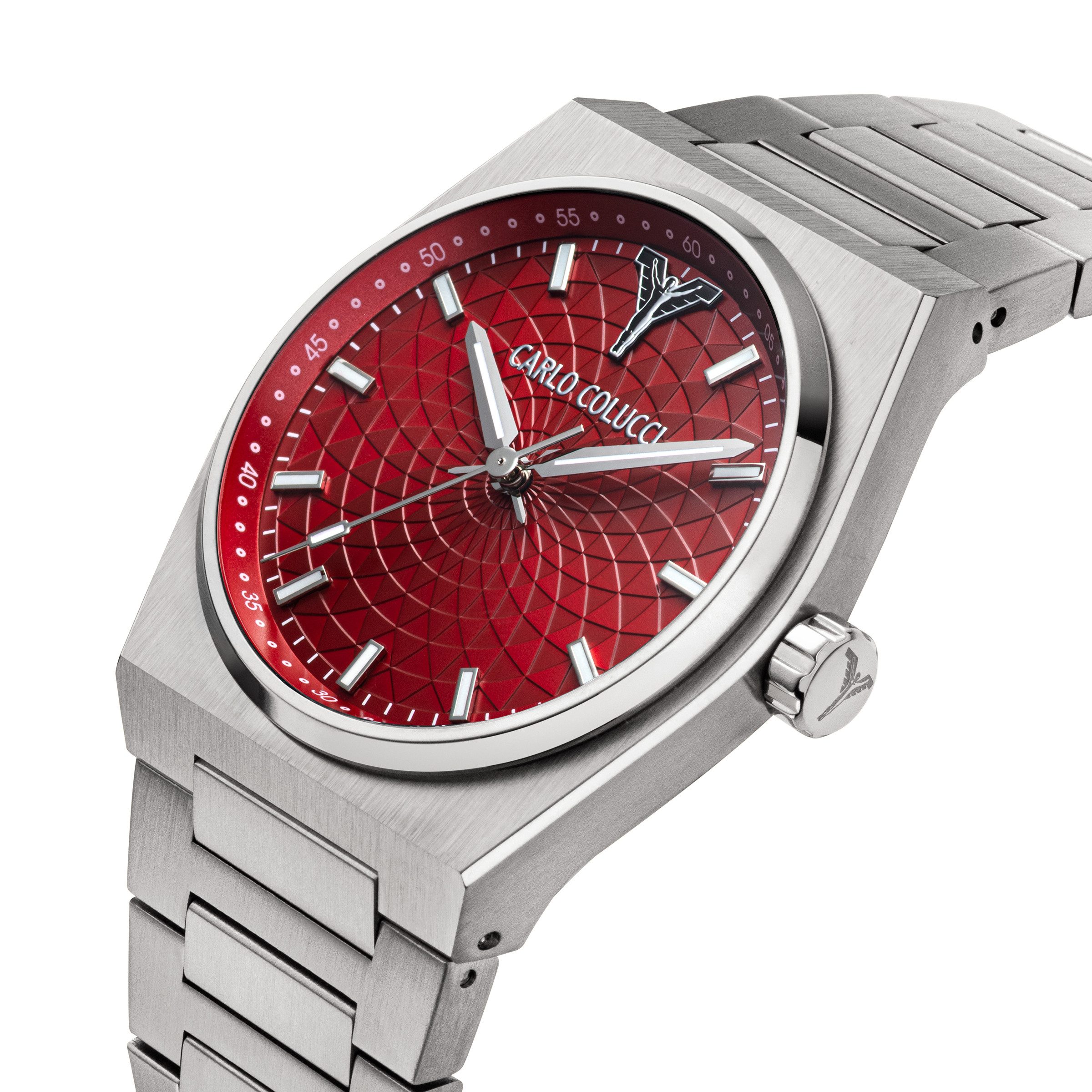 CARLO COLUCCI Quarzuhr CC600-3, Armbanduhr, Herrenuhr, Edelstahlarmband, analog