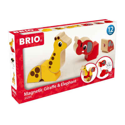 BRIO® Lernspielzeug »Magnetische Tiere Giraffe und Elefant«