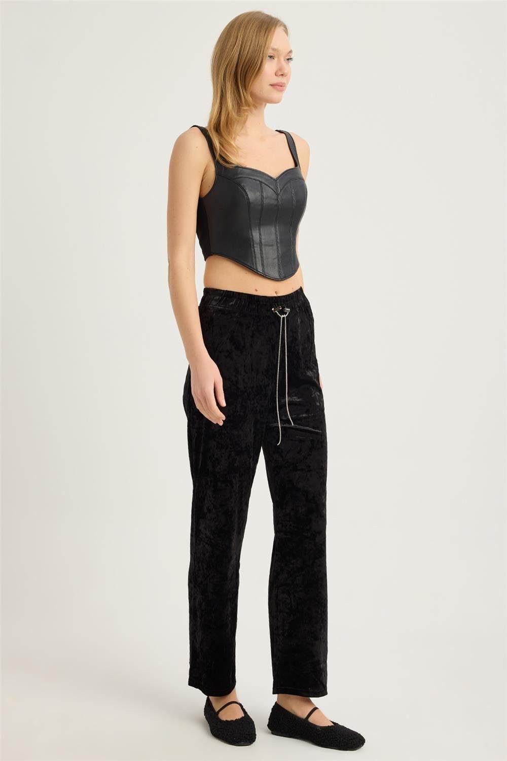 HomeStore Bequeme Jeans zerknitterte Samthose