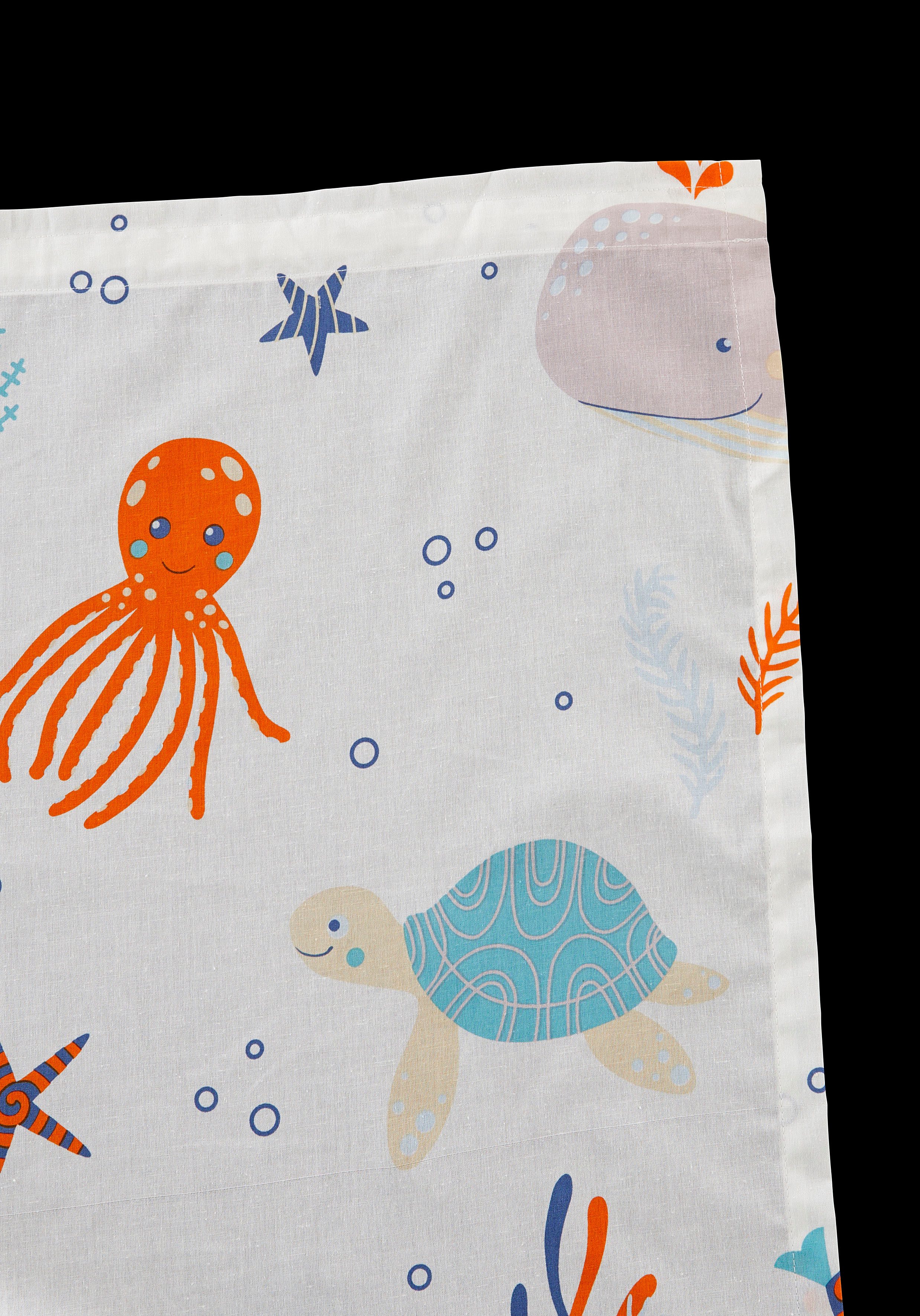 OTTO home Gardine OCEAN (1 St), Kräuselband, halbtransparent, Kindergardine, mit Meeresmotiven einseitig bedruckt, Tiere – Bild 5 von 5