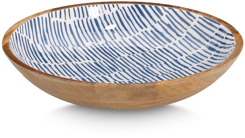 Zeller Present Schale Mangoholz, mit Streifendekor, Massivholz, hochwertiges natürliches Material