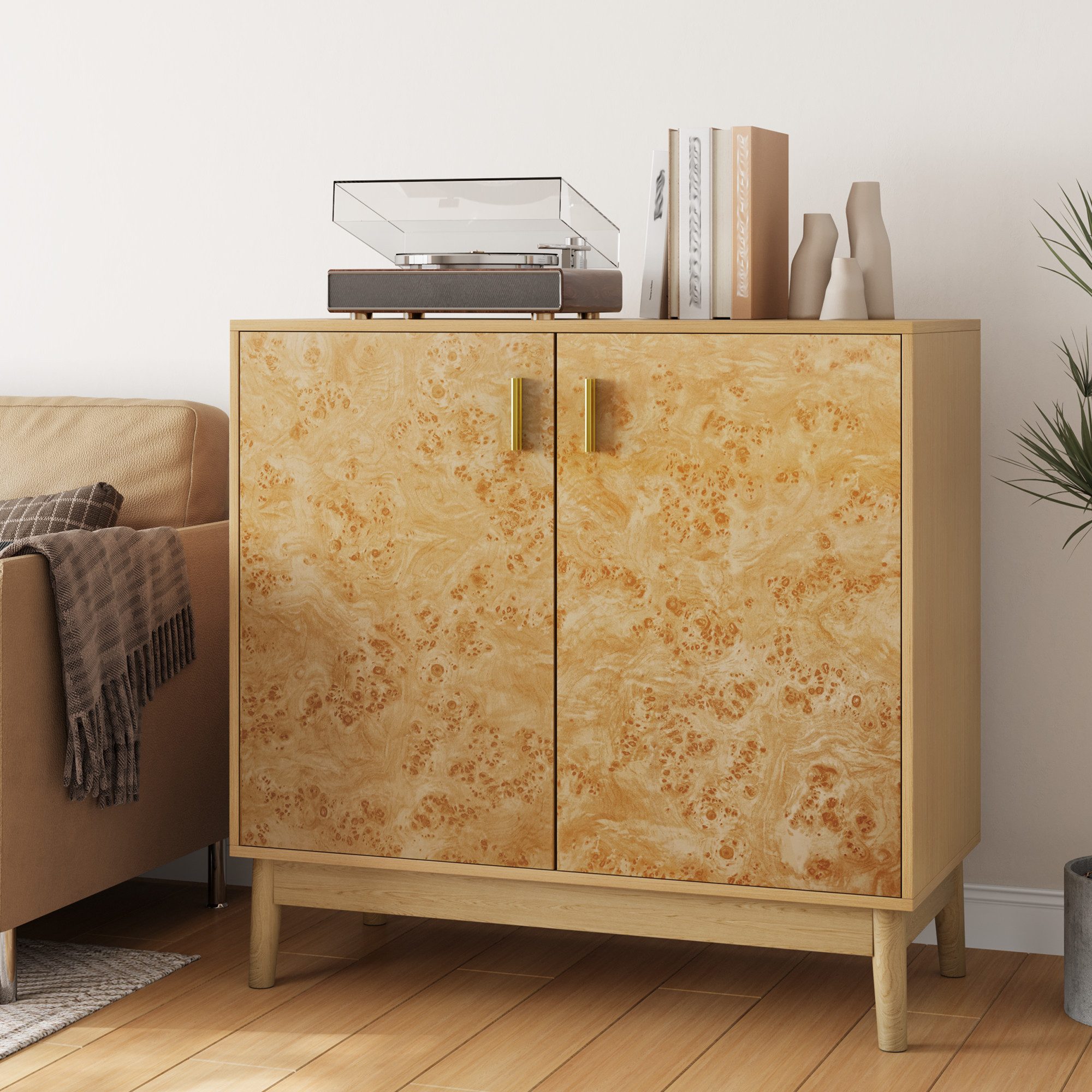 OKWISH Stauraumschrank Holzschränke, Wohnzimmerschrank (Landhausstil Buffet günstig online kaufen