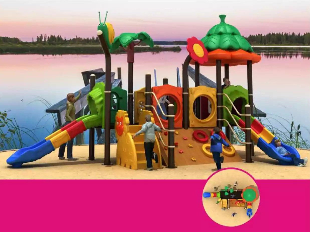 JVmoebel Spielturm Outdoor Spielhaus mit Rutsche und Kletterwand aus robustem Kunststoff, Made in Europa