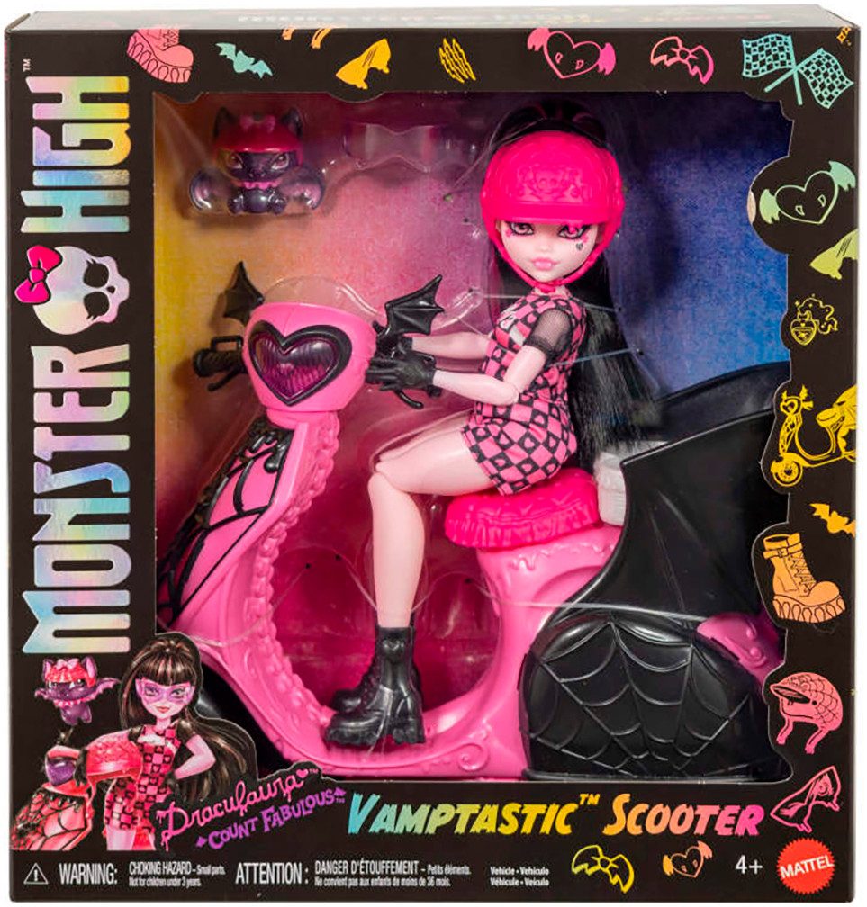 MonsterHigh™ Anziehpuppe Draculaura, Count Fabulous, mit Vampastic Scooter günstig online kaufen