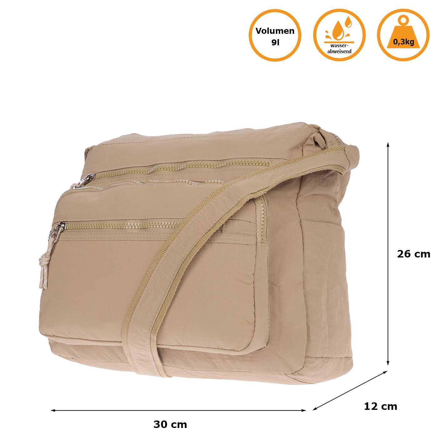 Christian Wippermann Henkeltasche Große Damen Tasche Umhängetasche Schultertasche (einzeln), Henkeltasche