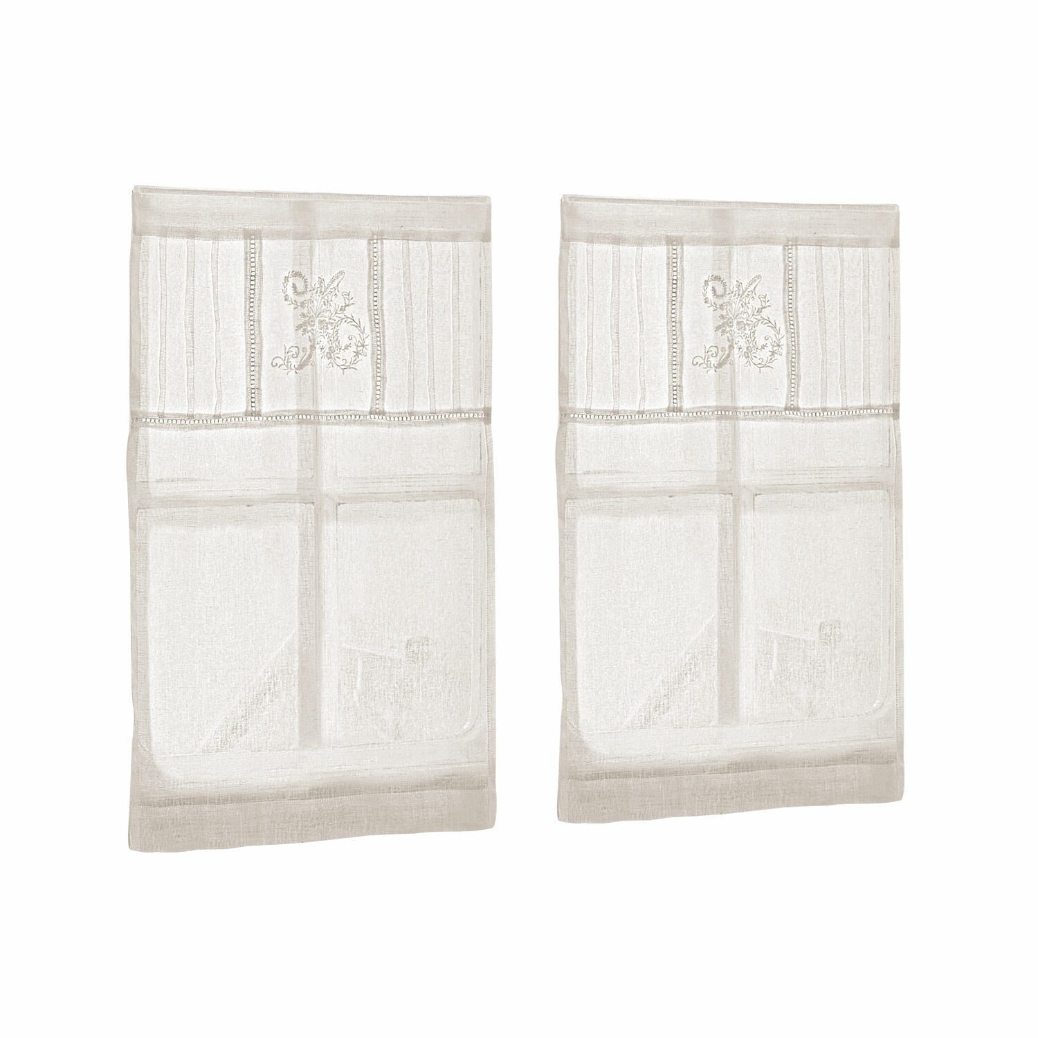 Mirabeau Scheibengardine Scheibengardine 2er Set Mayenne creme