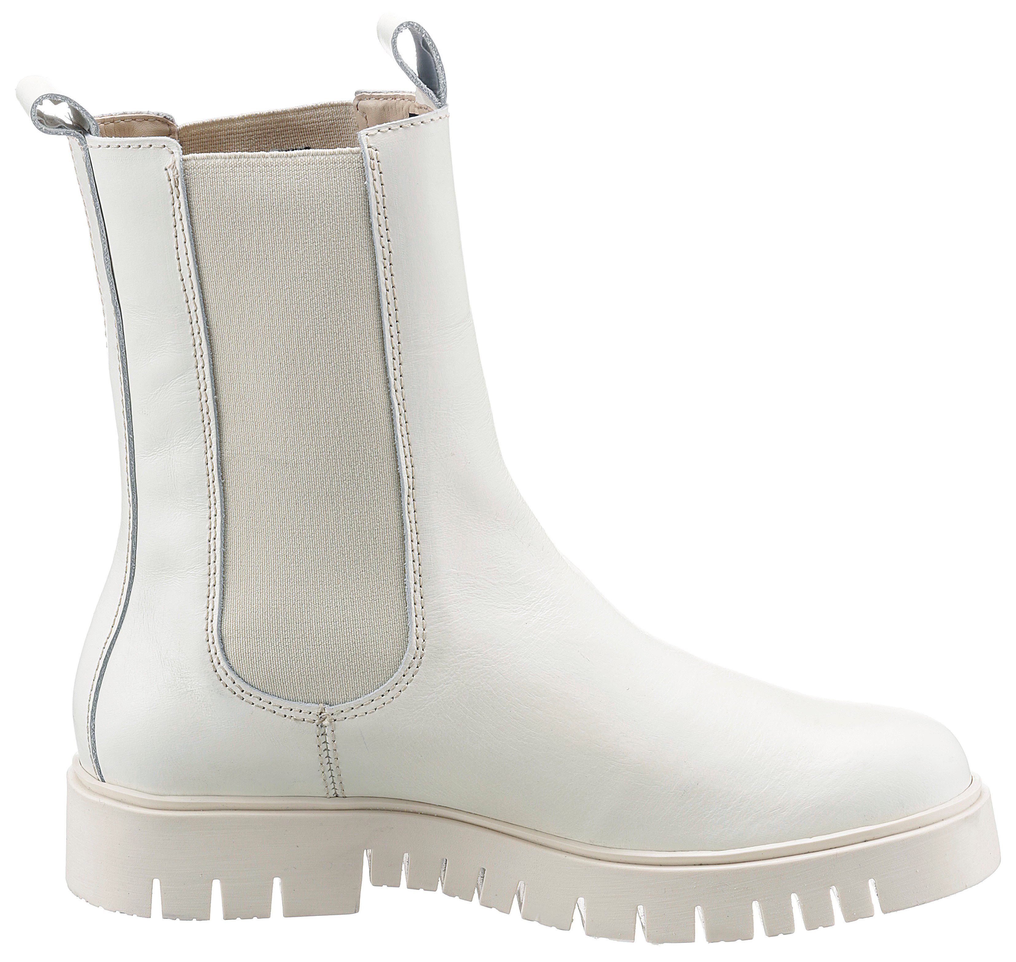 TOMMY offwhite JEANS Jeans beidseitigem CHELSEA Stretcheinsatz Chelseaboots mit Tommy BOOT LONG