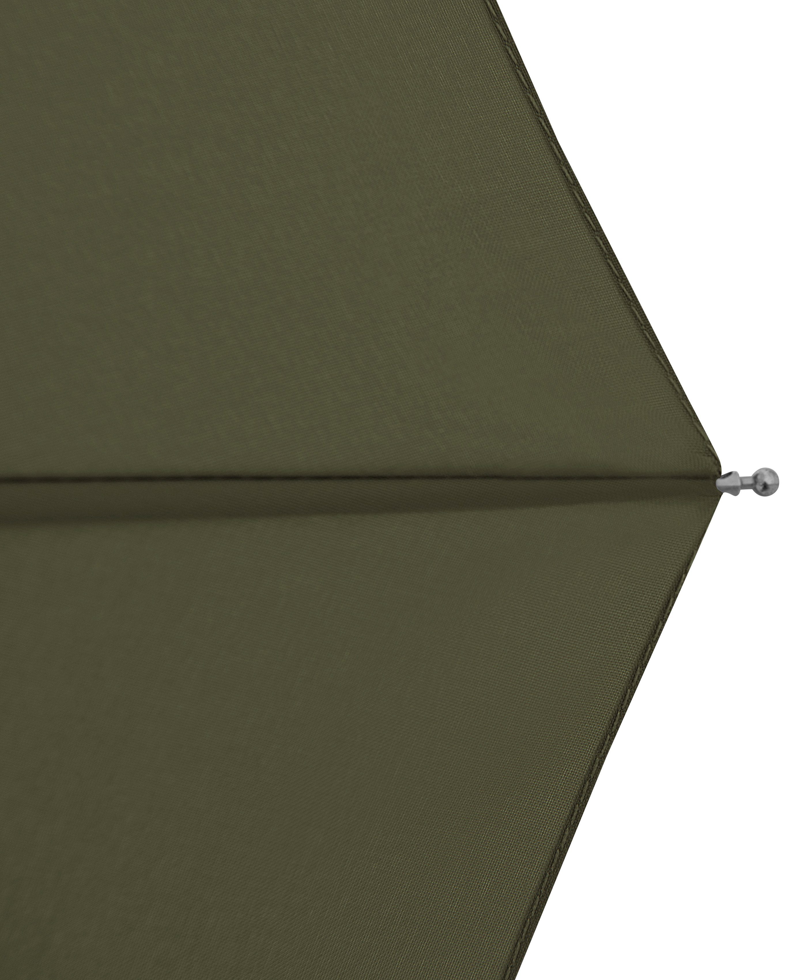 doppler® Taschenregenschirm nature Mini, deep aus Wald - Griff schützt aus olive, Material weltweit recyceltem mit FSC®