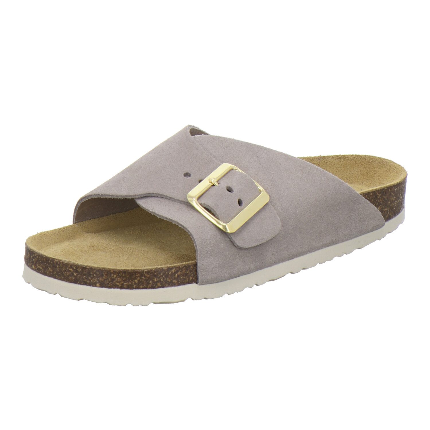 AFS-Schuhe 215074 Sommer Pantolette für Damen mit Fußbett, bequeme Sandalen aus Leder