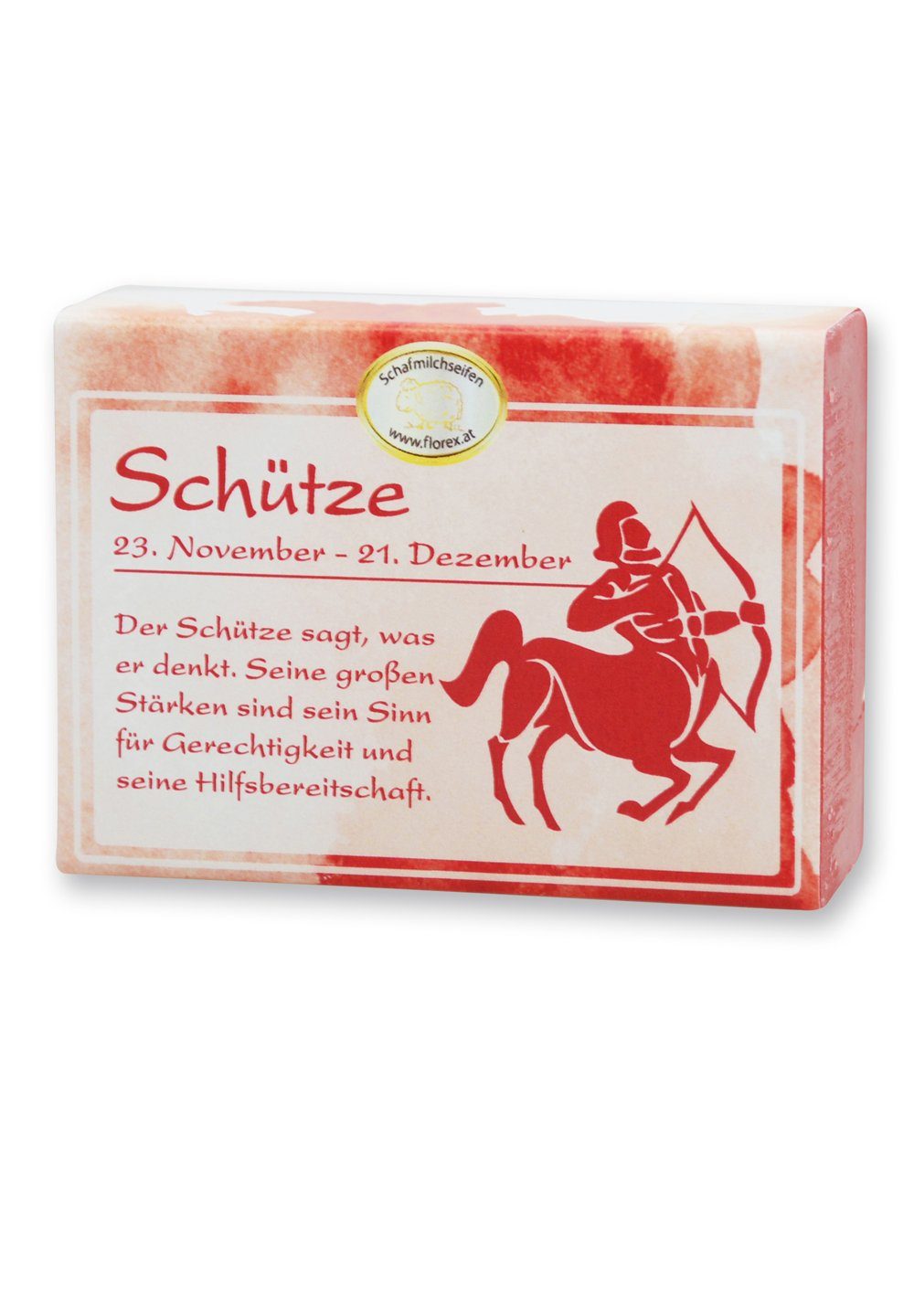 Gerlinde Hofer _ Florex GmbH Handseife Schütze 150 g, 1-tlg., Schafmilchseife mit Bio Schafmilch Sternzeichen