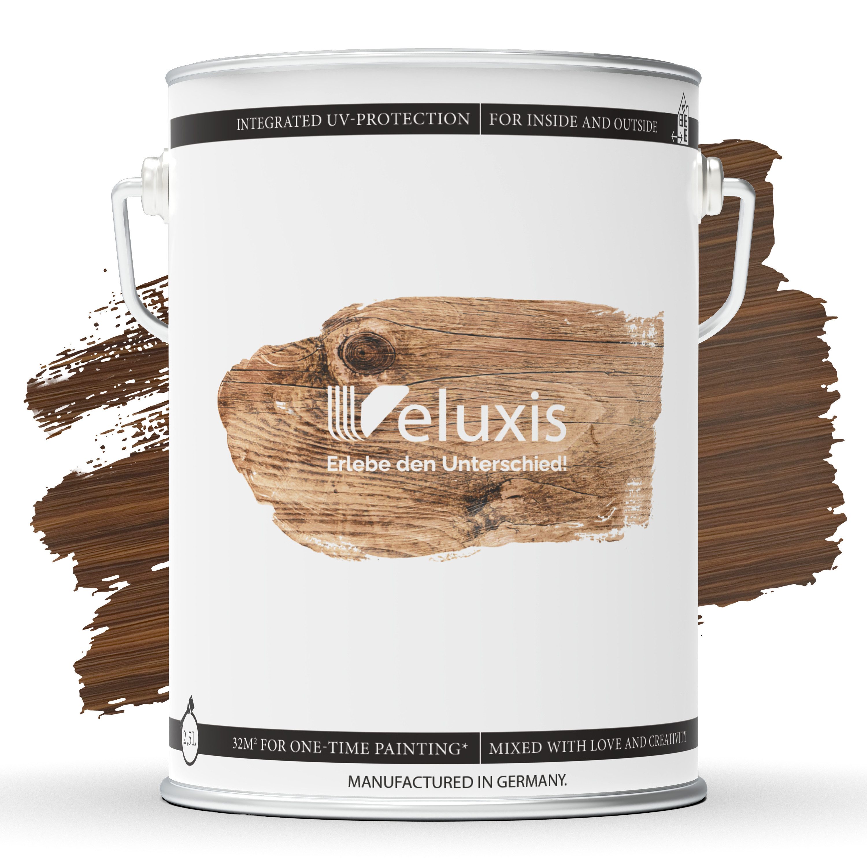 Veluxis Holzschutzlasur Veluxis® Premium Holzlasur, Innen & Außen - seidenglänzend, lösemittelfrei & UV-stabil, wetterfest