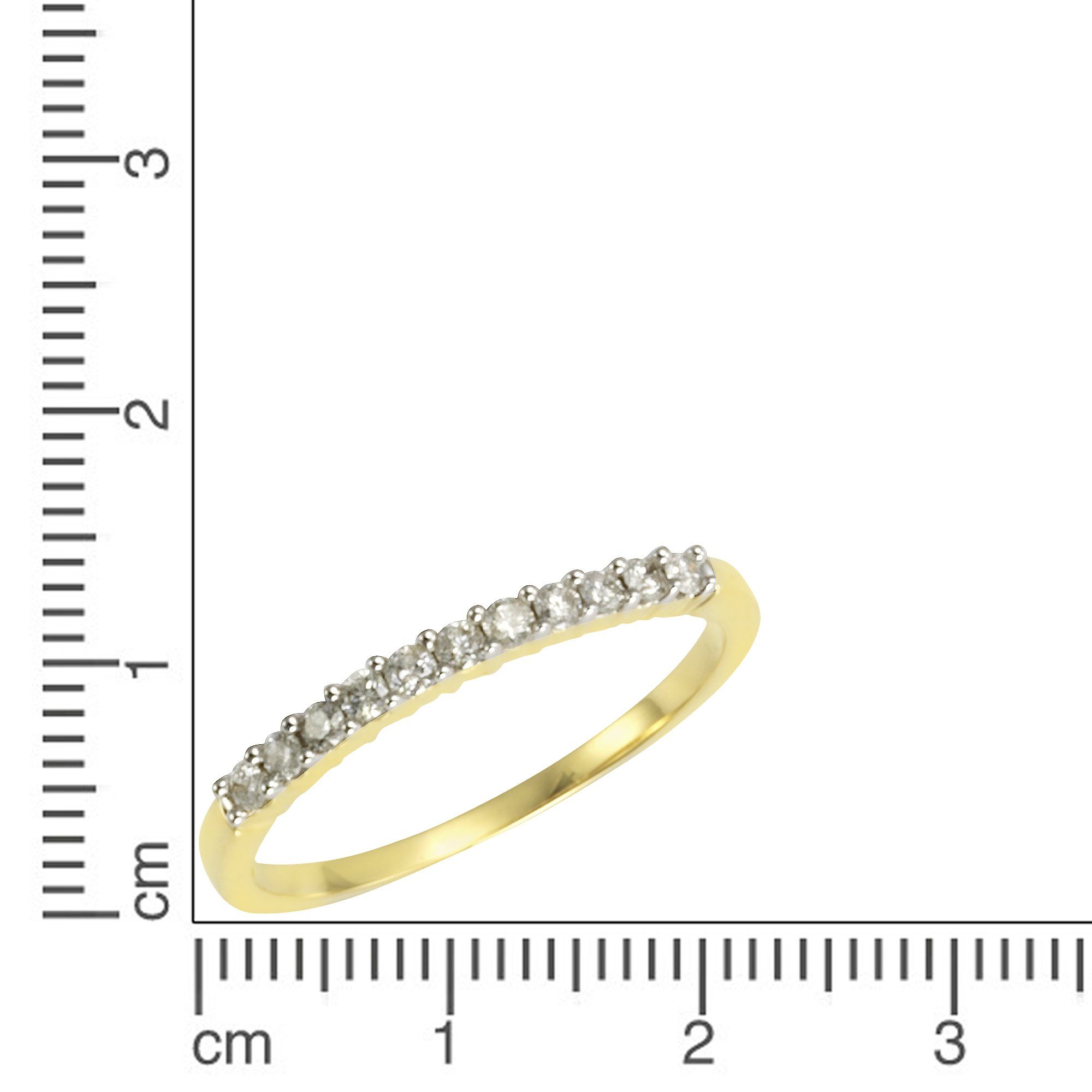 Ellen Brillanten 585 =0,25ct. 11 K. Diamonds by Gold Fingerring
