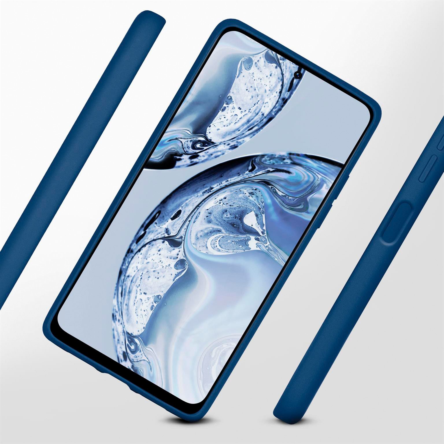 ONEFLOW Handyhülle für Redmi Note 12 (4G) Hülle Silikon Soft Case Dunkelblau 6,67 Zoll, Silikonhülle Cover Dünn Handytasche TPU Schutzhülle mit Kameraschutz