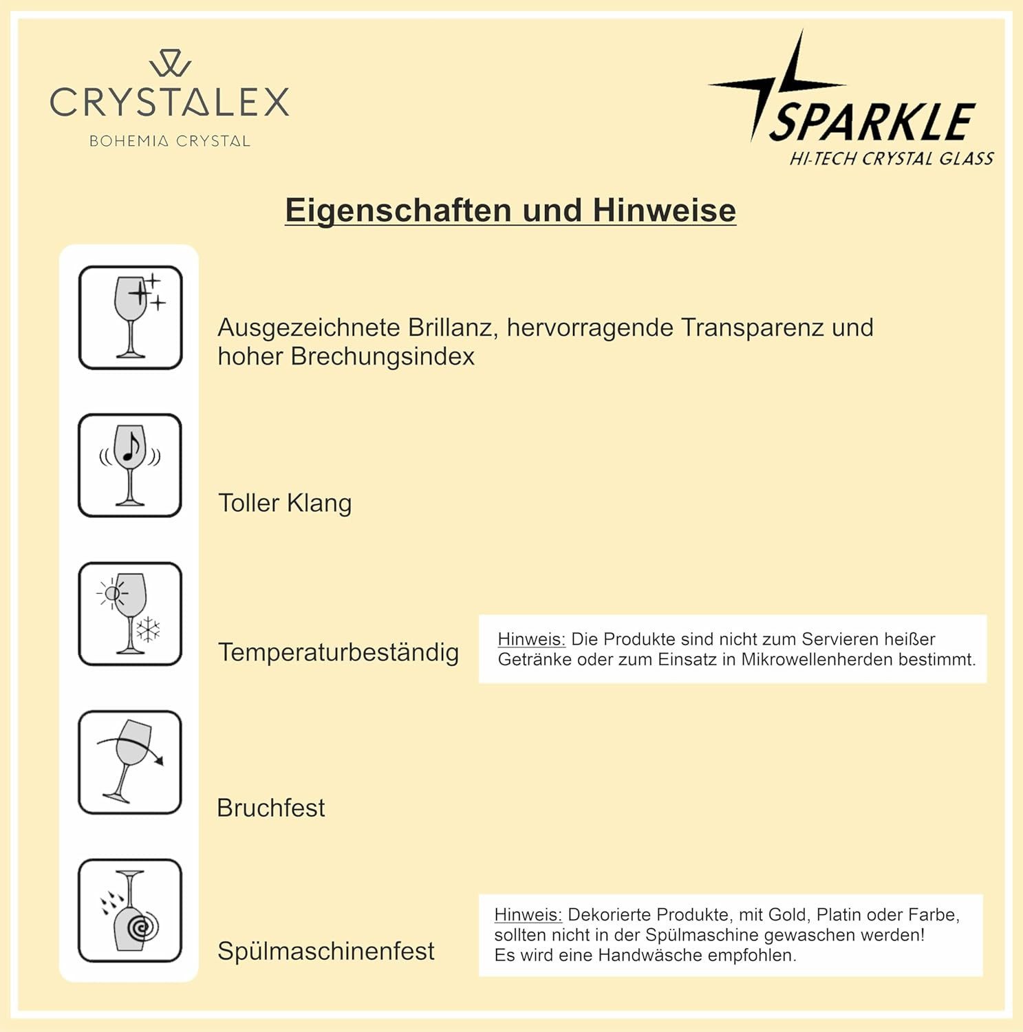 Crystalex Weinglas Rainbow Fresh Weingläser 400 ml (6er-Set), 6-tlg., Kristallglas, Kristallglas, 6 verschiedenen Farben