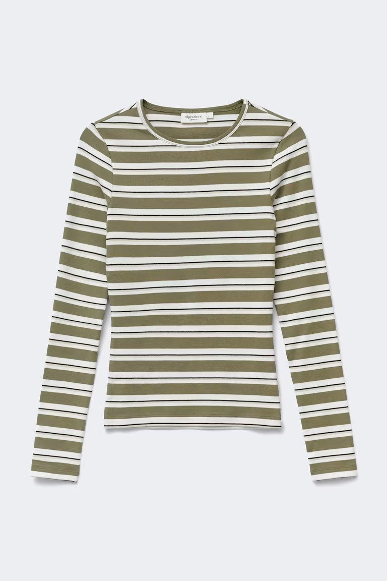 Gina Tricot Langarmshirt Perfect long sleeve top - Modisches Langarmshirt mit Streifen