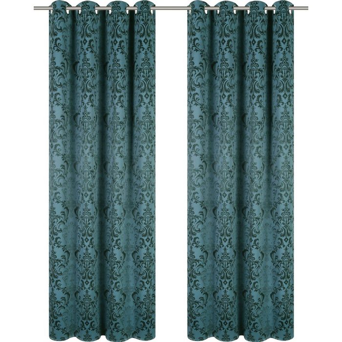 Vorhang Ornamente DELAVITA Ösen (1 St) verdunkelnd gewebt blickdicht verschiedene Größen