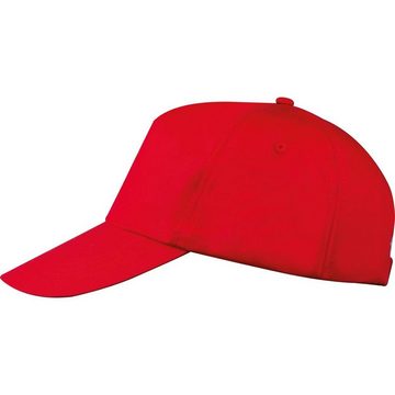 Livepac Office Baseball Cap Baumwoll Basecap 5 Panel / Farbe: rot