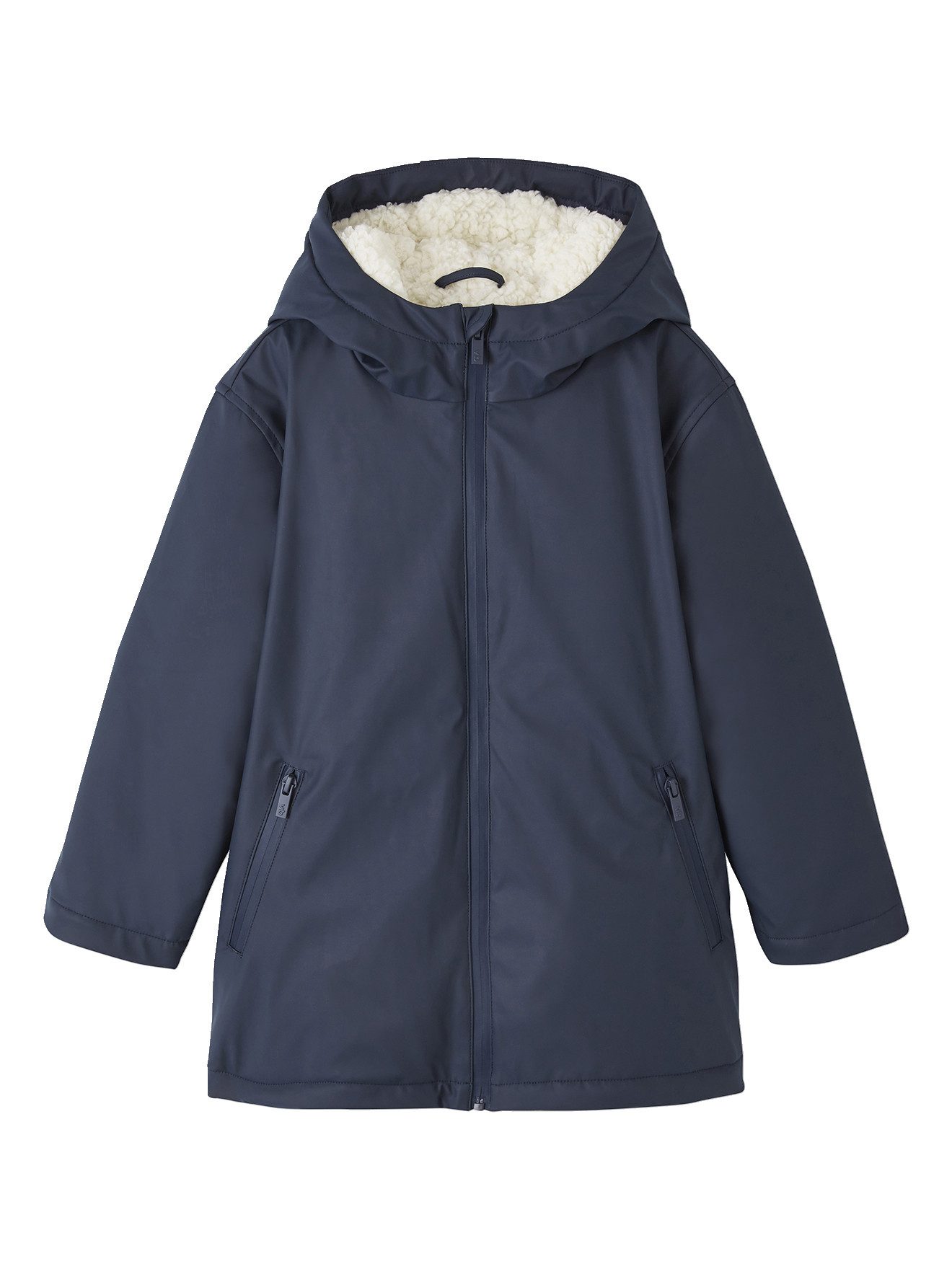 vertbaudet Regenjacke Jungen Regenjacke mit Kapuze & Teddyfleece-Futter