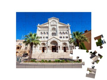 puzzleYOU Puzzle Kathedrale Saint Nicholas in Monaco, 48 Puzzleteile, puzzleYOU-Kollektionen Monaco