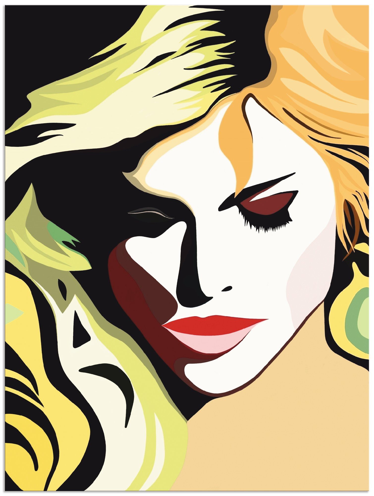 Artland Wandbild Schöne Frau, Frau (1 St), als Alubild, Leinwandbild in verschied. Größen
