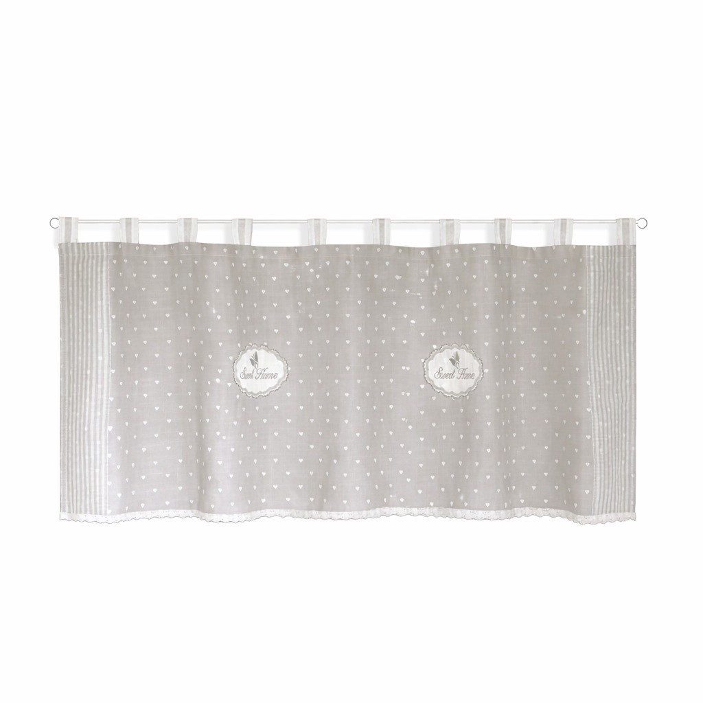 WILLKOMMEN ZUHAUSE by ALBANI GROUP Scheibengardine Scheibengardine "Sweet Home", Schlaufen, halbtransparent