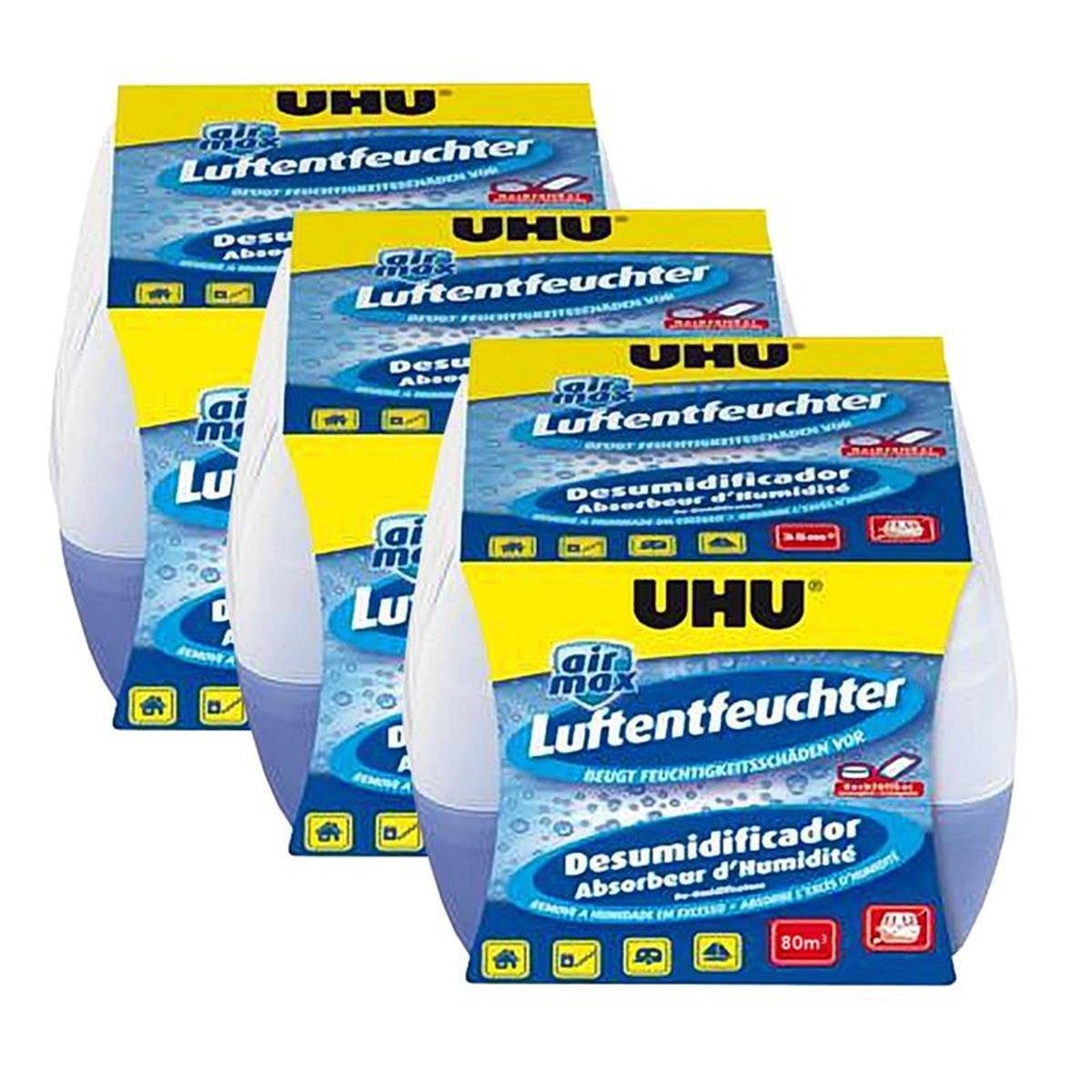 UHU Luftentfeuchter 3x UHU 47090 Luftentfeuchter Original 1000 g