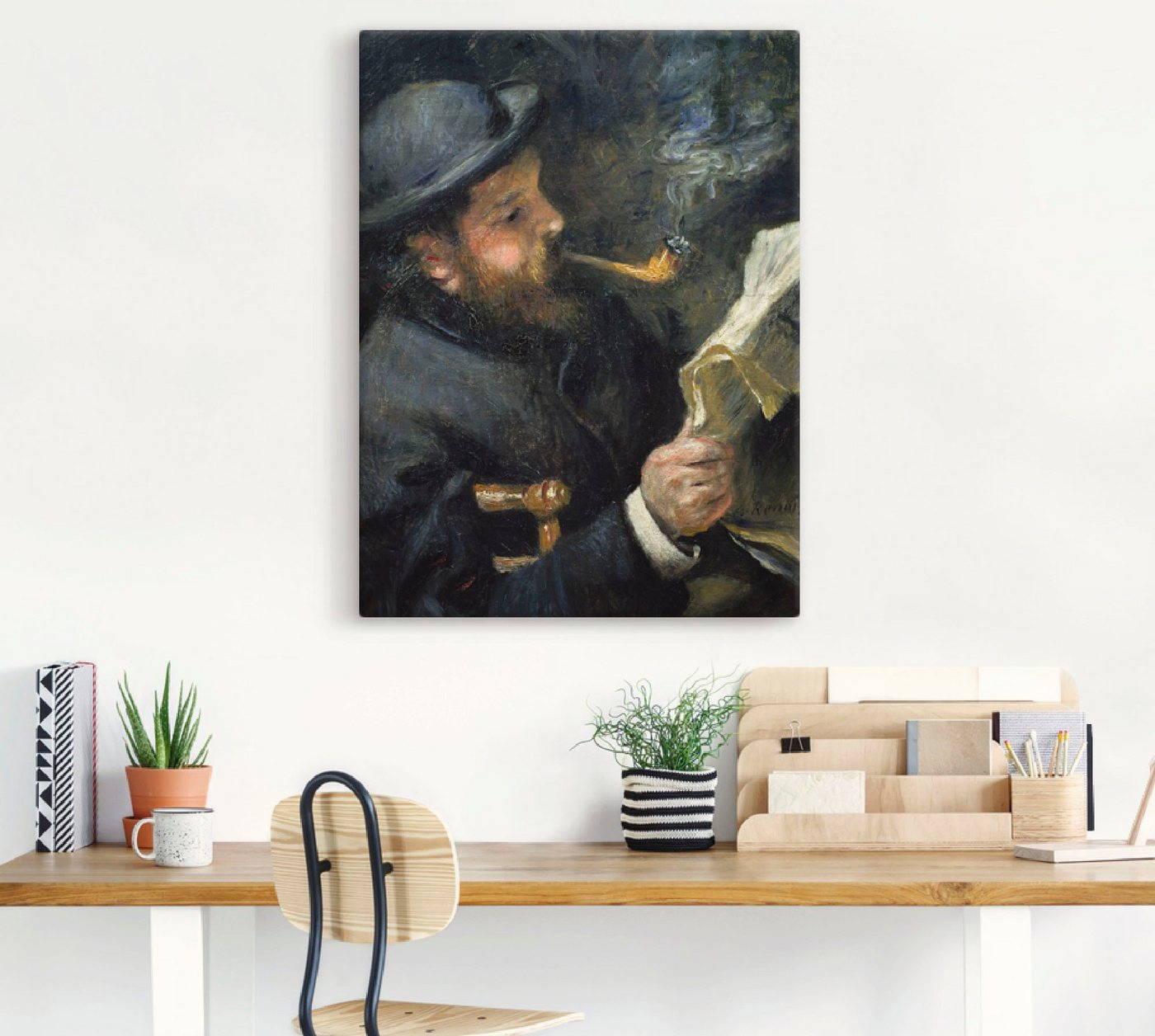 Artland Wandbild »Bildnis Claude Monet mit Pfeife«, Mann (1 Stück), in vielen Größen & Produktarten -Leinwandbild, Poster, Wandaufkleber / Wandtattoo auch für Badezimmer geeignet-kaufen