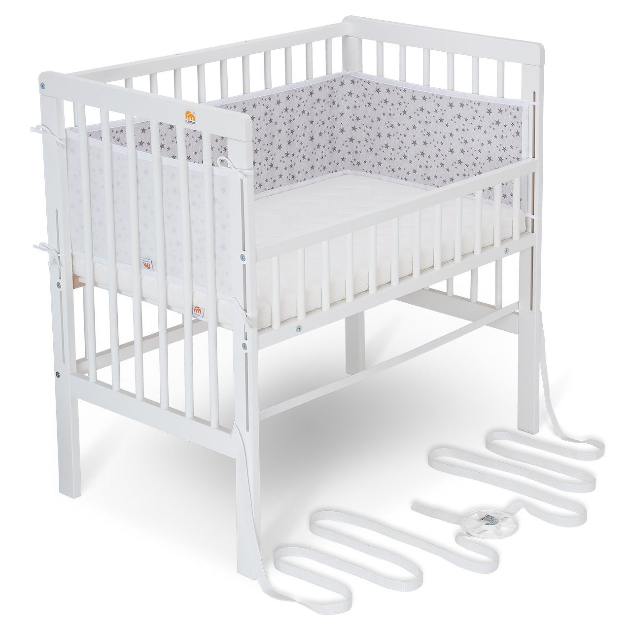 FabiMax Beistellbett Boxspring FIX, weiß lackiert, günstig online kaufen