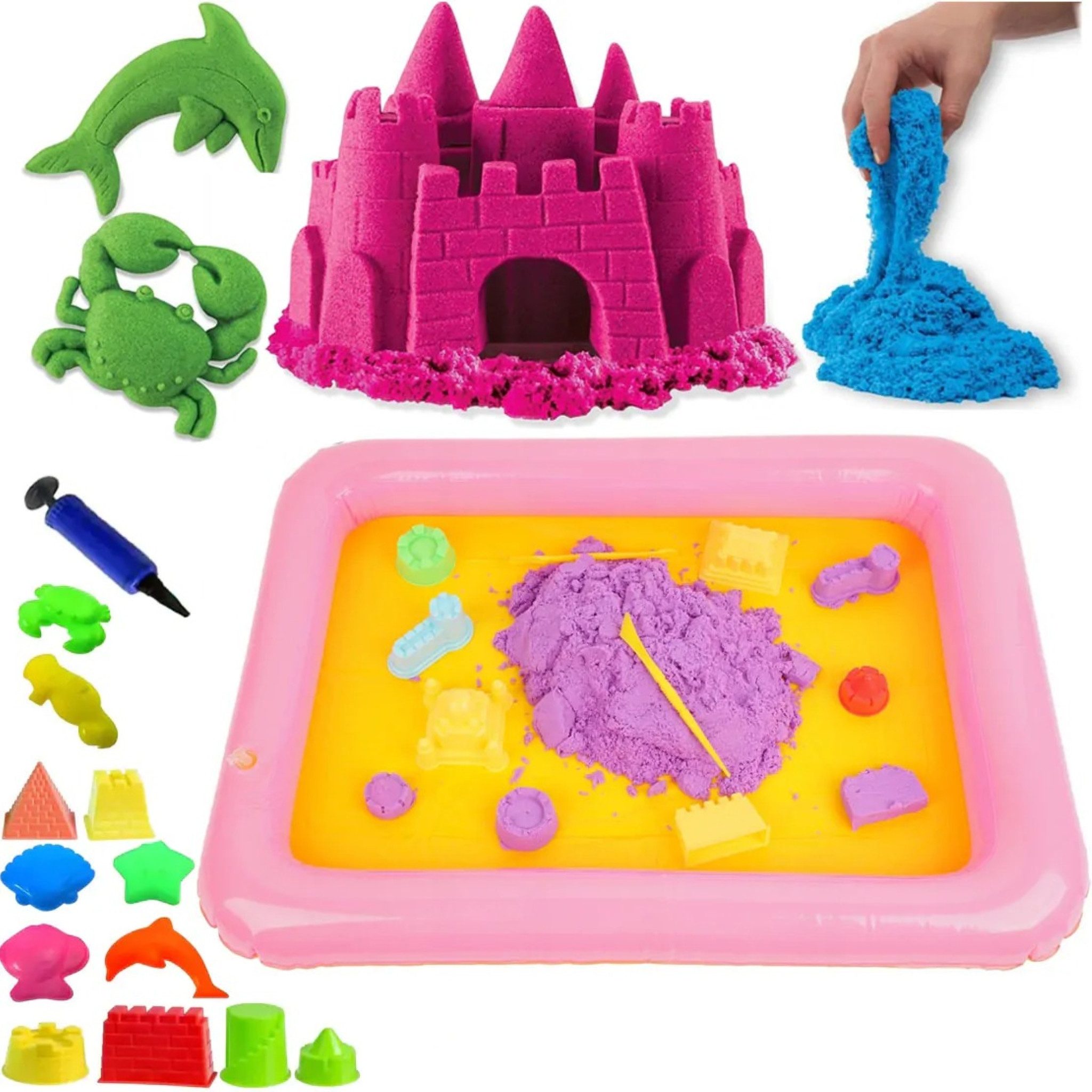 LA CUTE Sandkasten Kreativer Sandform-Set Sandkasten Deluxe inkl. Formen, ( günstig online kaufen