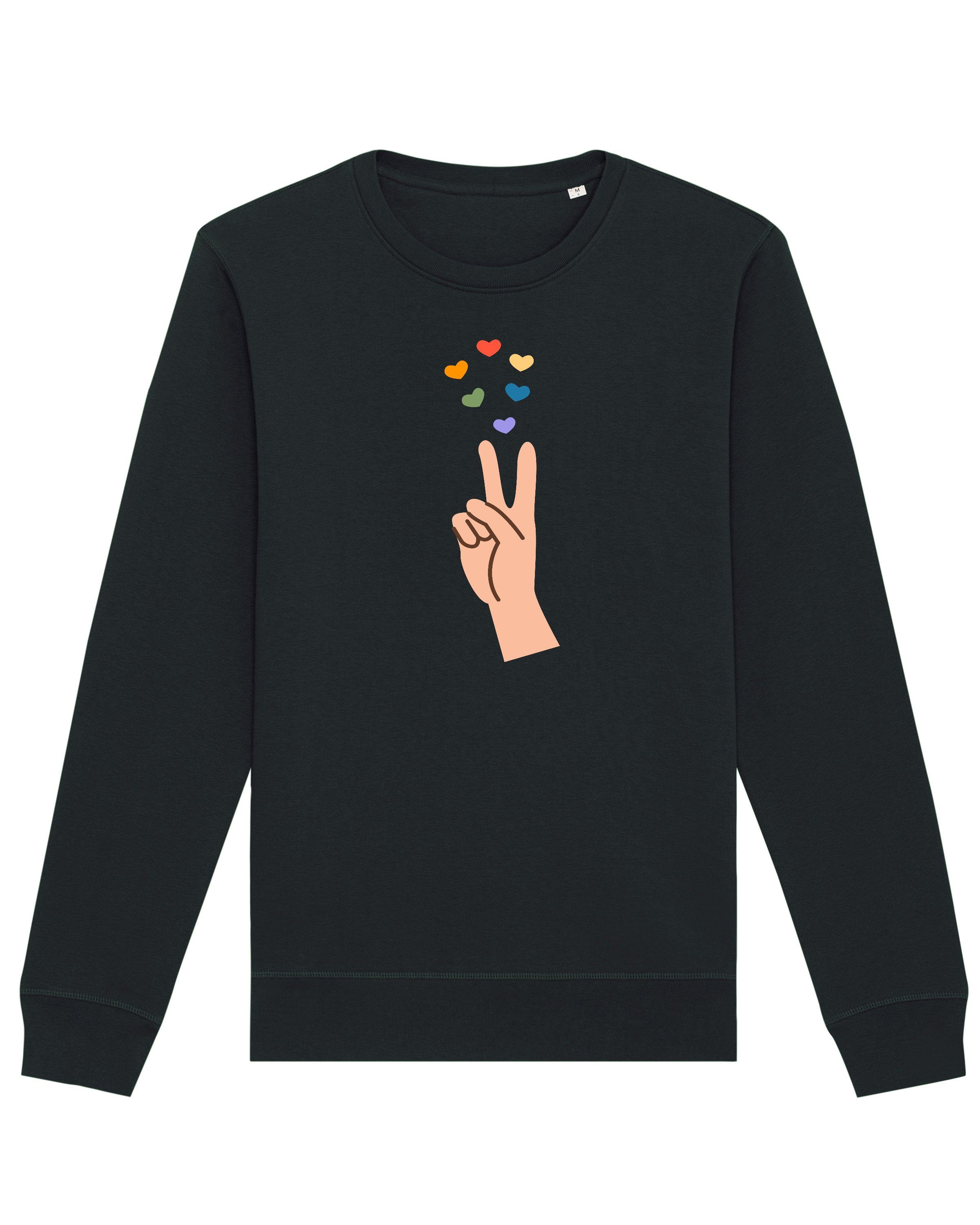 wat? Apparel Sweatshirt Spread love meliert grau (1-tlg)