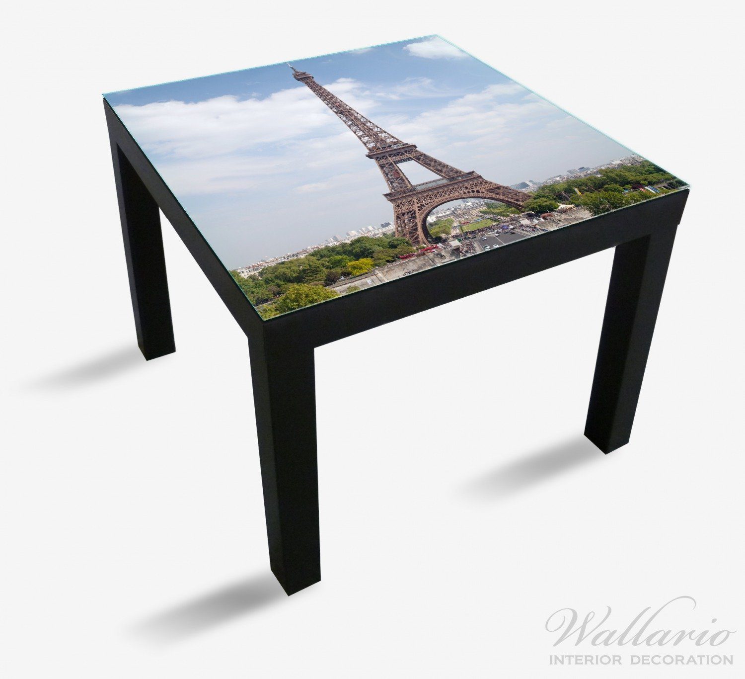 Wallario Tischplatte Eiffelturm in Paris Lack Ikea St), (1 Tisch geeignet für