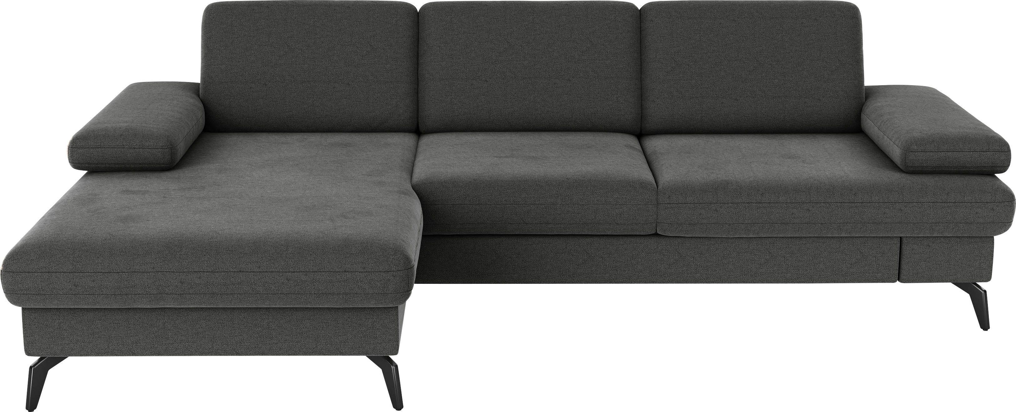 sit&more Ecksofa Morris L-Form, inkl. Sitztiefenverstellung, wahlweise mit Armteilverstellung, Bettfunktion & Bettkasten