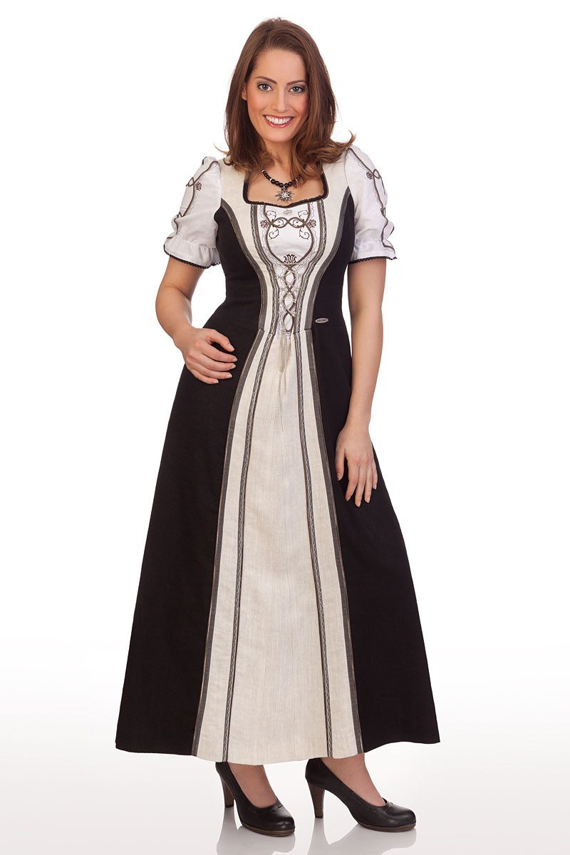 Spieth & Wensky Dirndl Landhauskleid - THEMSE - natur, schwarz