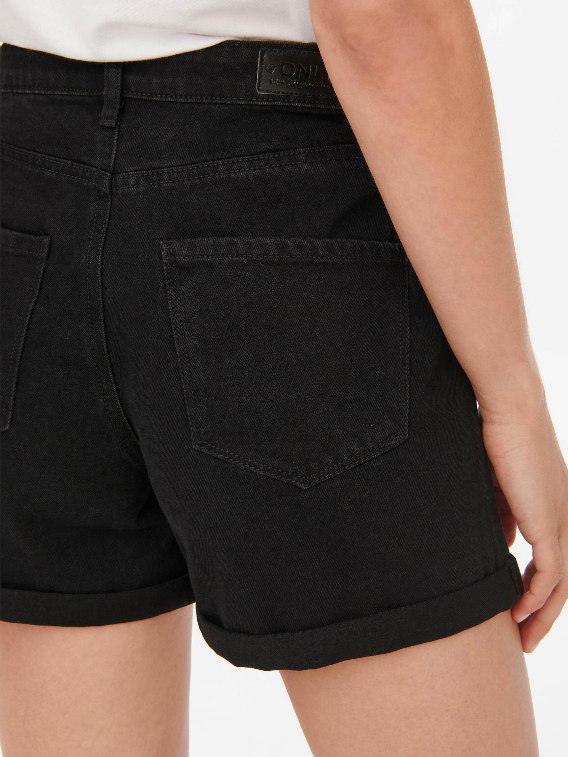 denim black Jeansshorts ONLY (1-tlg) Plain/ohne Vega Details