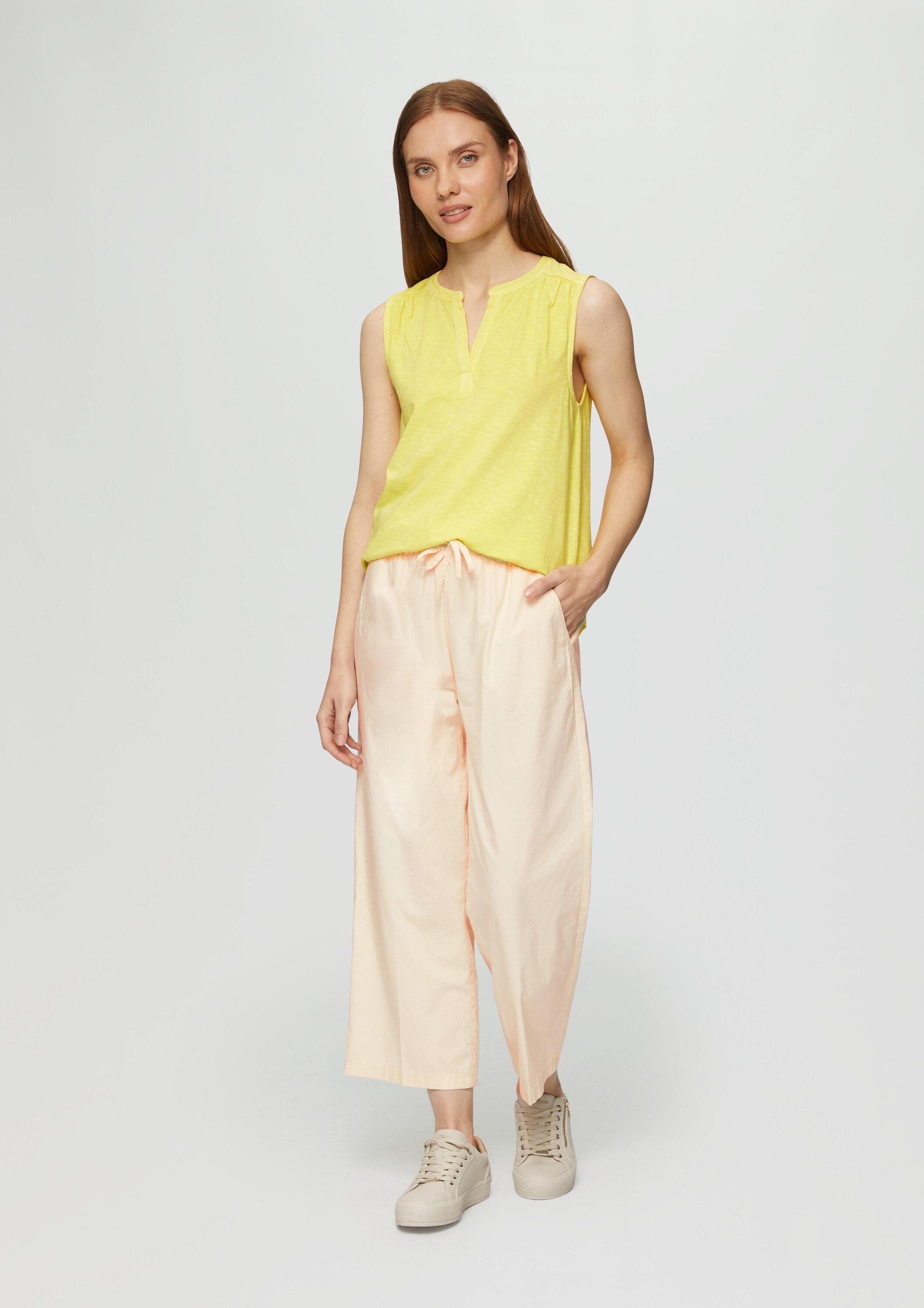 s.Oliver Culotte Hose Culotte aus Baumwolle mit Elastikbund und Tunnelzug