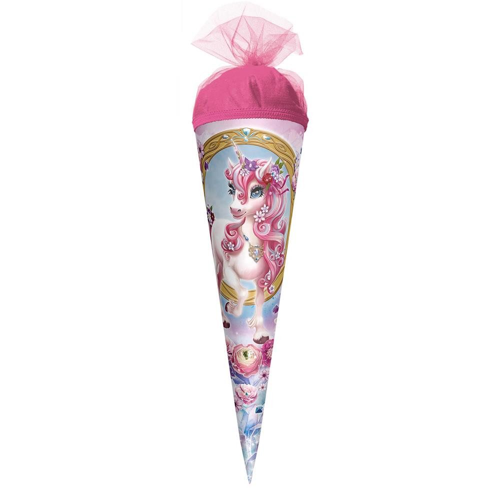 Roth Schultüte Einhorn Beauty, 50 cm, rund, Tüllverschluss