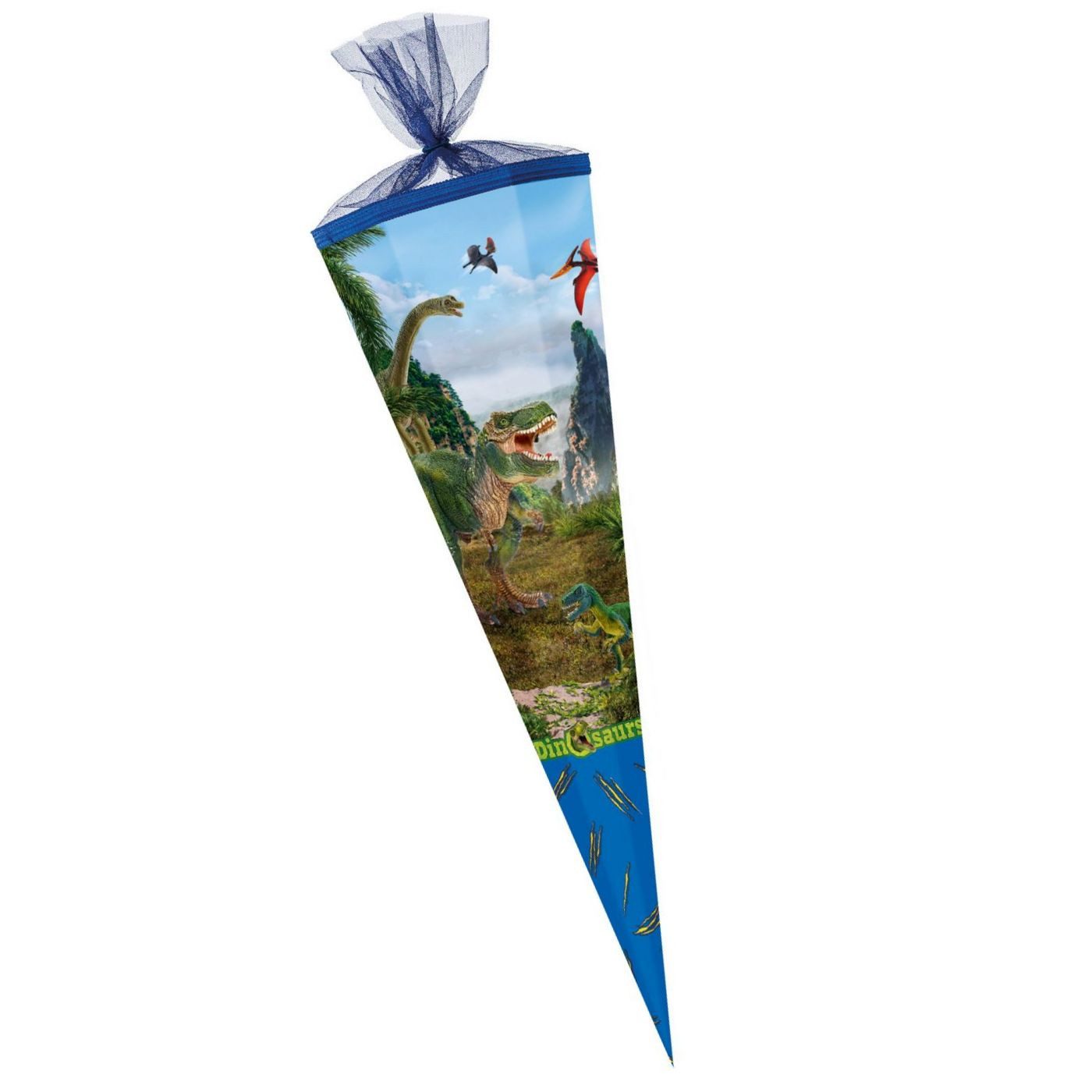 Nestler Schultüte Nestler Schultüte Schleich Dino 85 cm 6-eckig Tüll/Textilborte