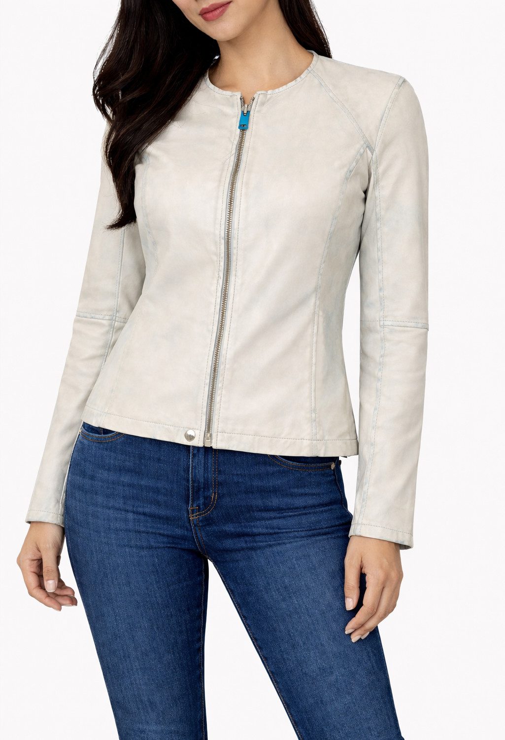 Diesel Bikerjacke Diesel L-Cerys-A Giacca Damen Lederjacke Bikerjacke