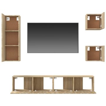 furnicato TV-Schrank 5-tlg. TV-Schrank-Set Sonoma-Eiche Holzwerkstoff