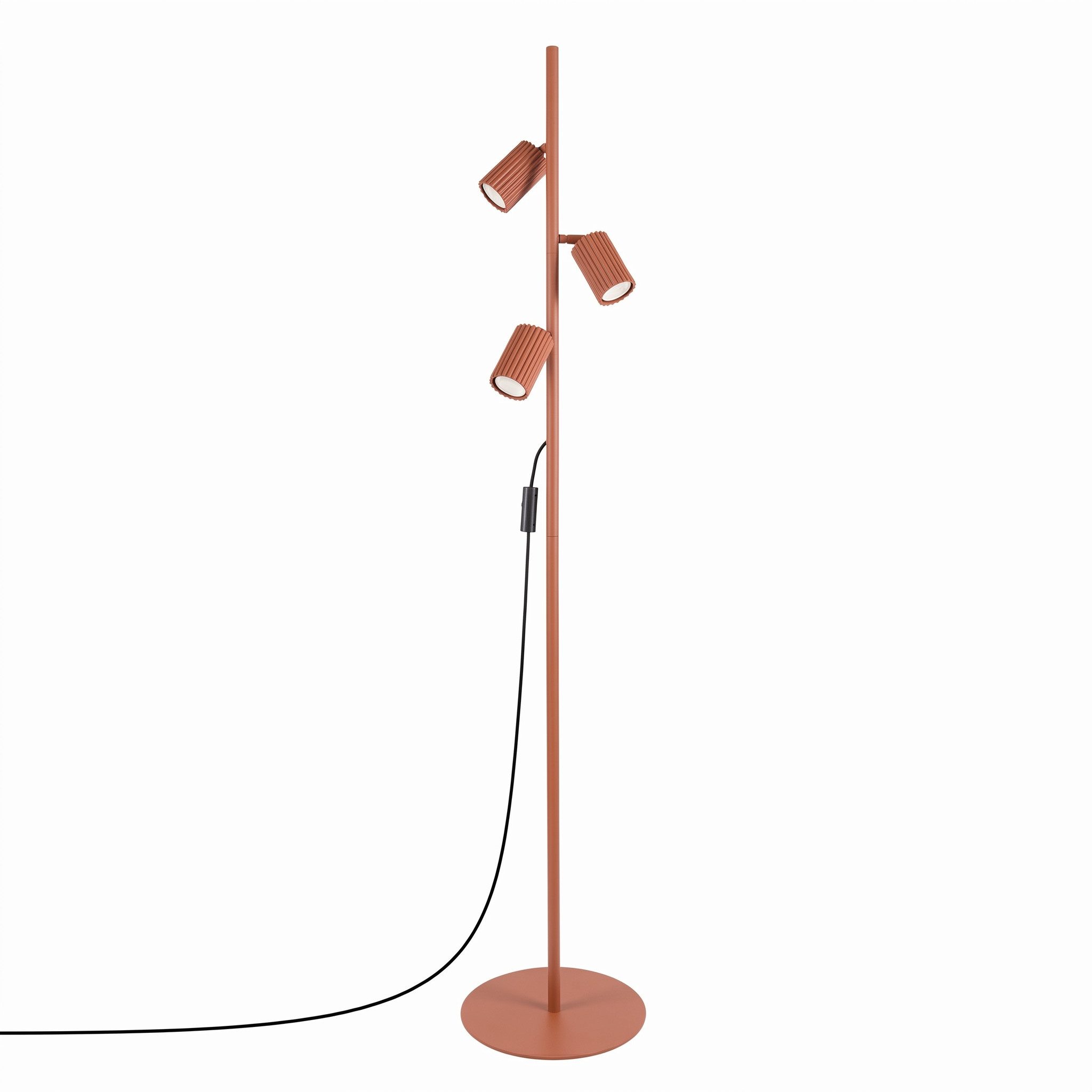 SOLLUX lighting Stehlampe Stehlampe KARBON 3 rote ocker, Nicht enthalten