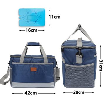 Randaco Kühltasche Picknickkorb Lunchtasche Faltbar Kühltaschen Thermotasche Camping 33L