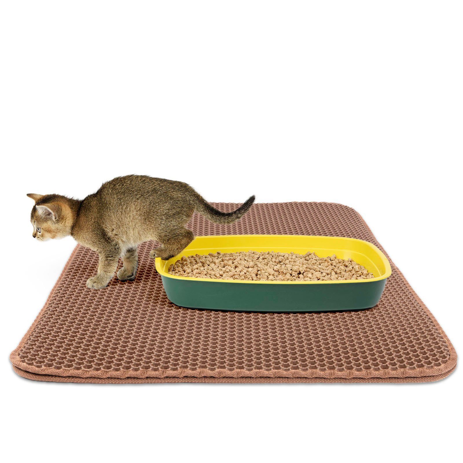 Karat Katzentoilette Katzenstreumatte Charly, Doppelschichtiges Waben-Design, Verschiedene Farben