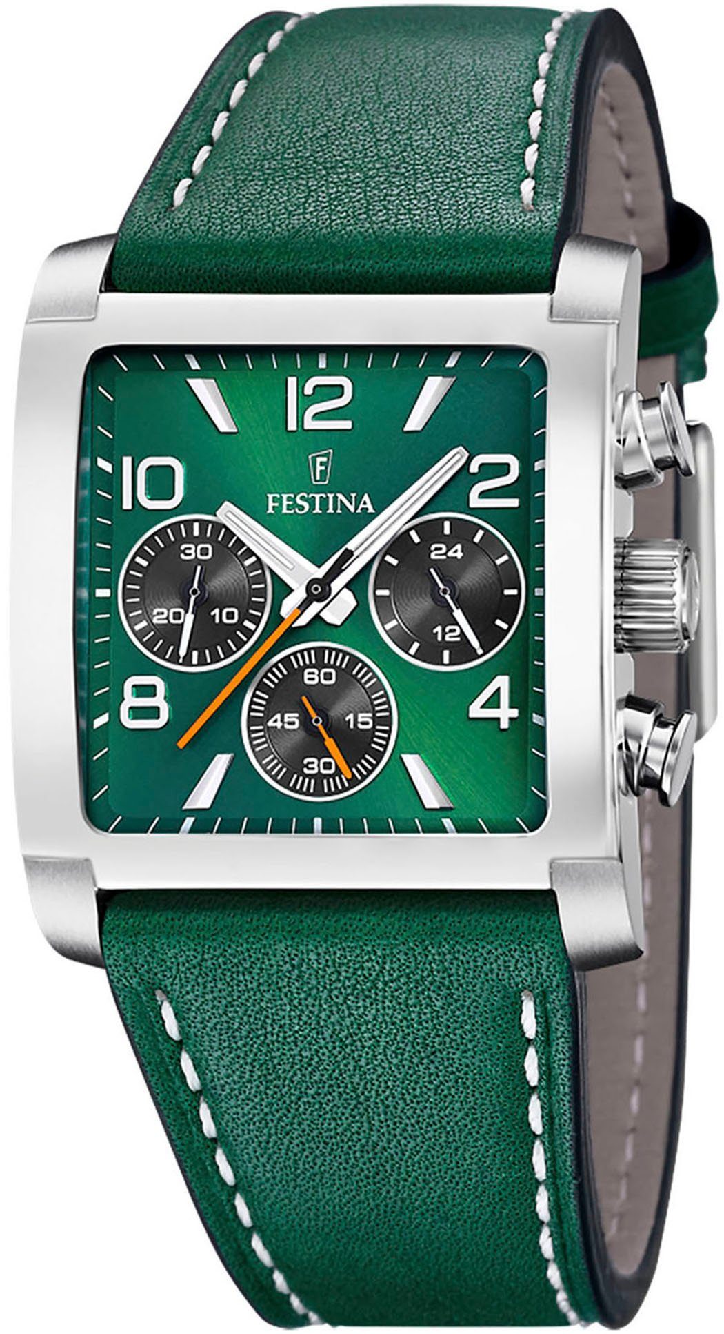 Festina Chronograph On The Square, Armbanduhr, Quarzuhr, Herrenuhr, Stoppfunktion