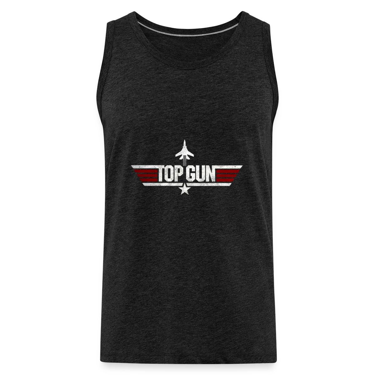 T-Shirt Top Gun Jet Logo Used Look Männer Premium Tank Top