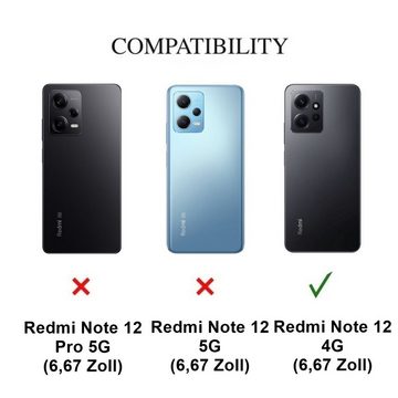 CoverKingz Handyhülle Hülle für Xiaomi Redmi Note 12 4G Handyhülle Silikon Cover Case 19,94 cm (6,67 Zoll), Handyhülle Schutzhülle Transparent Hybrid Silikonhülle Bumper