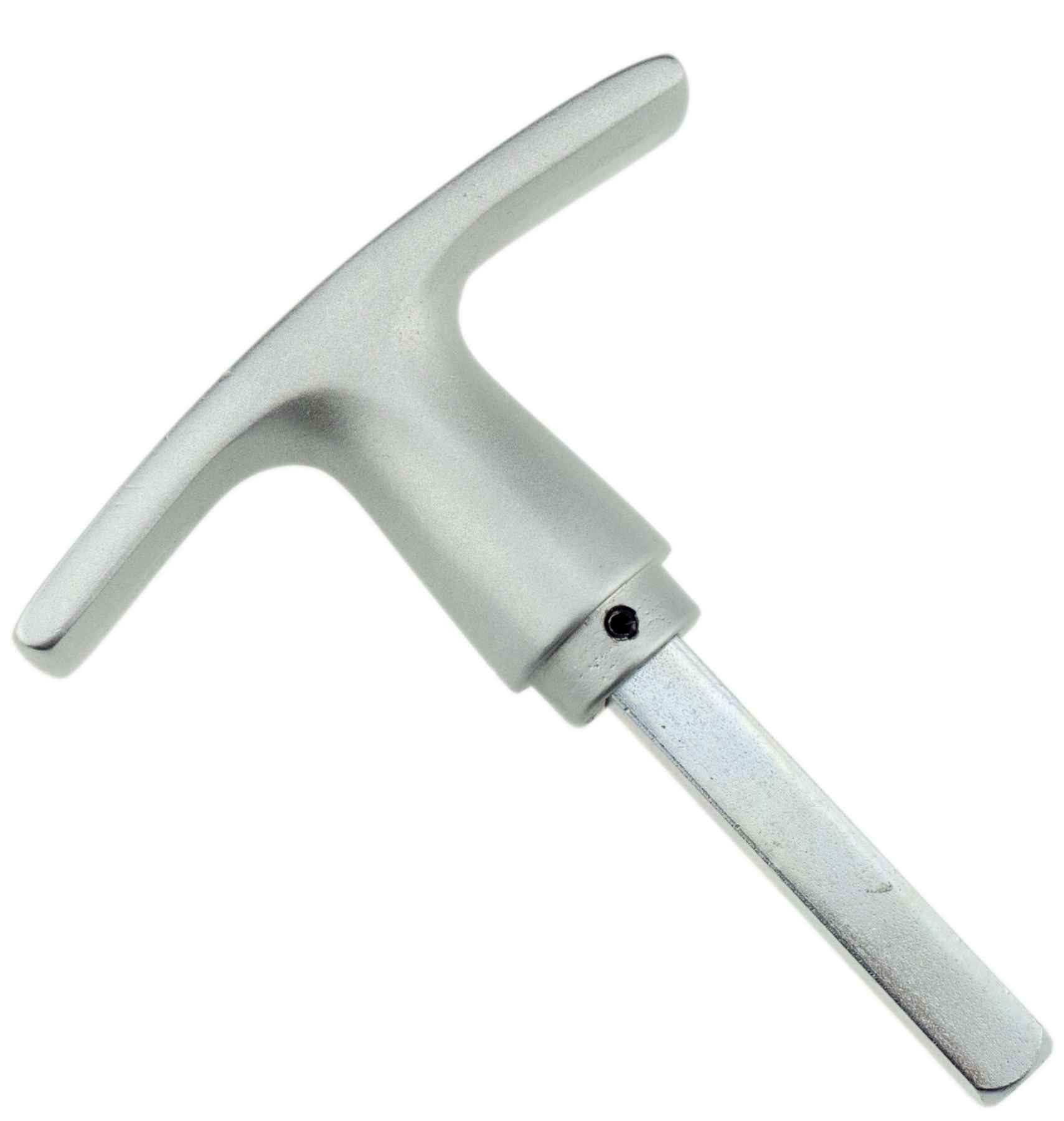 ASSA ABLOY Türgriff Garagentorgriff Aluminium F1 – 9 mm Vierkant – 60 mm Stiftlänge, 1-tlg., Garagentor Ersatzgriff